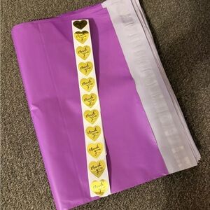 30 poly mailers 12X15.5 30 Thank You Stickers great for large shipping items